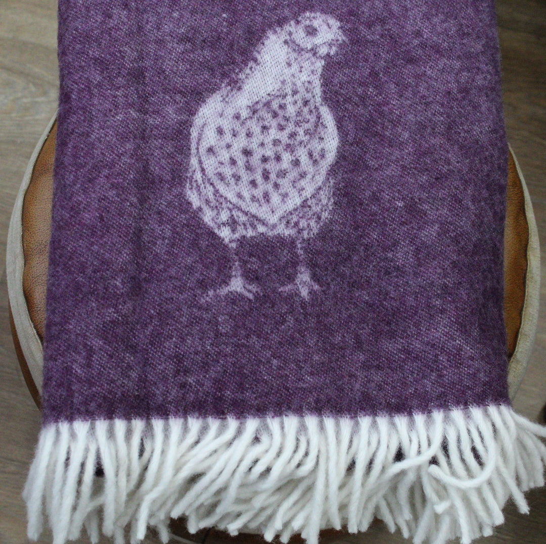 Purple Chicken Wool Throw