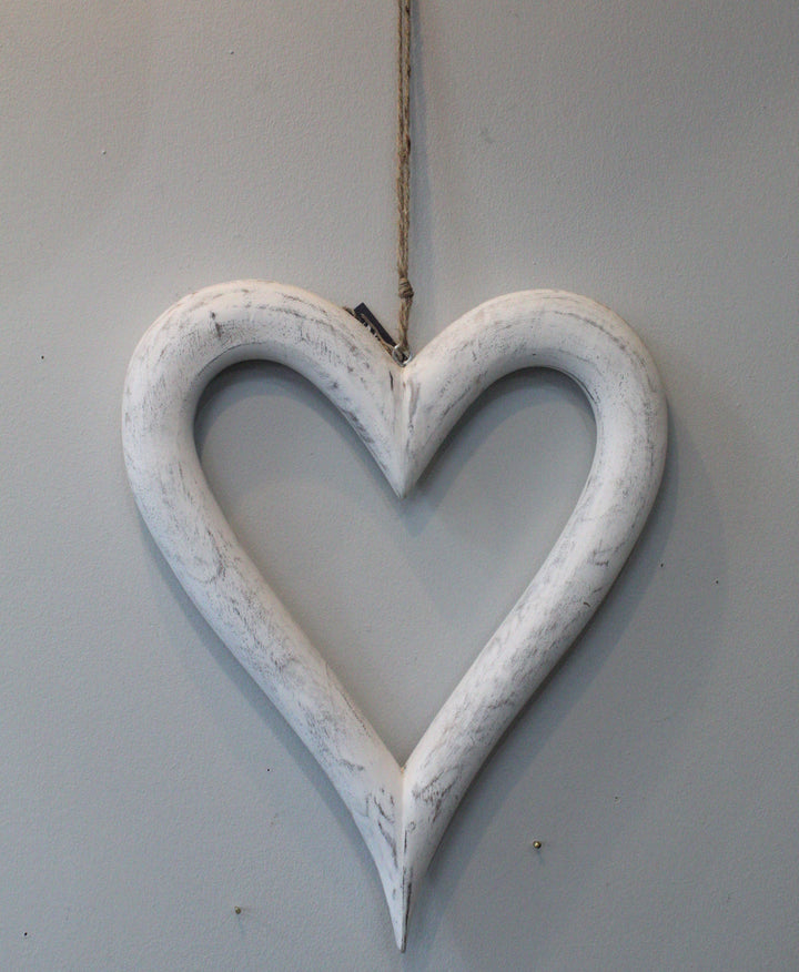 Chunky Wooden Hanging Hearts
