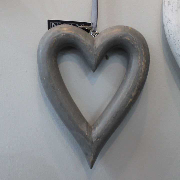 Chunky Wooden Hanging Hearts
