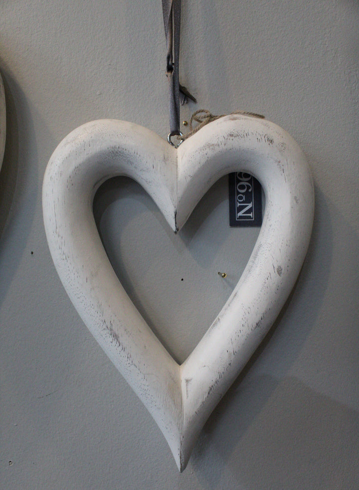 Chunky Wooden Hanging Hearts