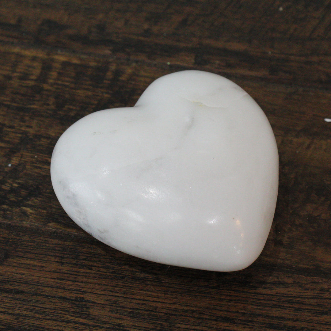 White Marble Heart Paper Weight