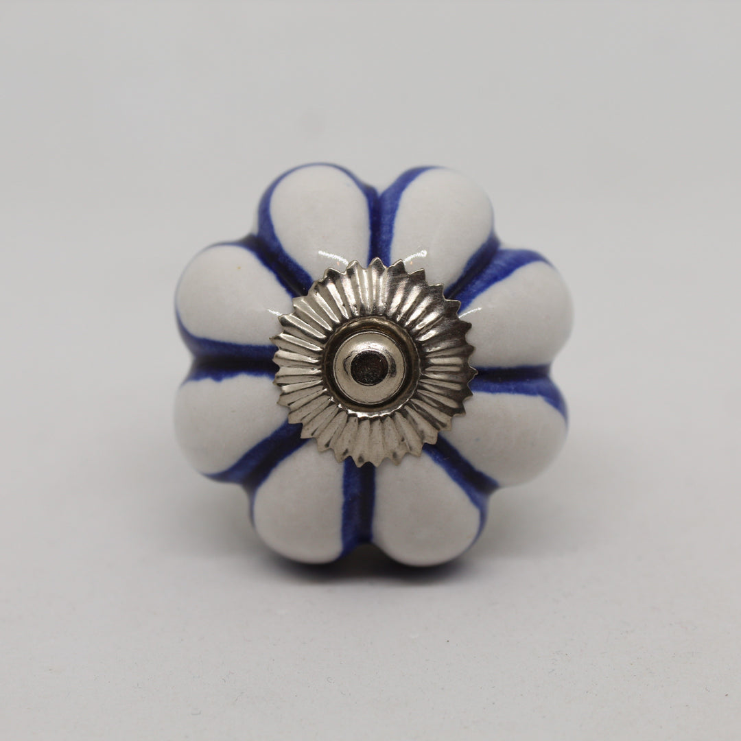 Blue and White Flower Knob