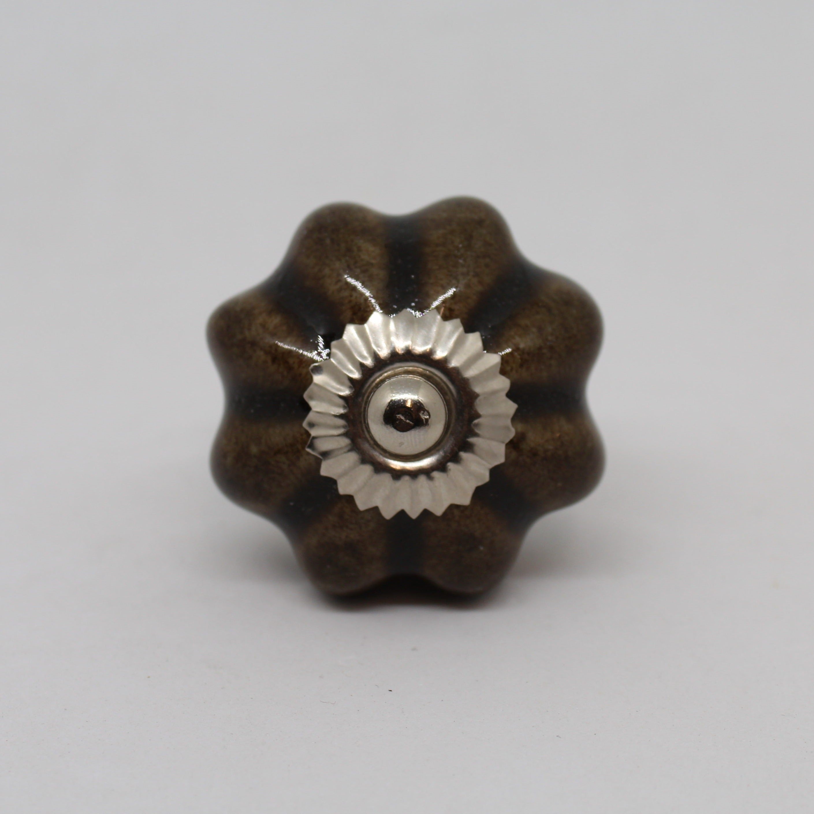 Dark Brown Flower Knob