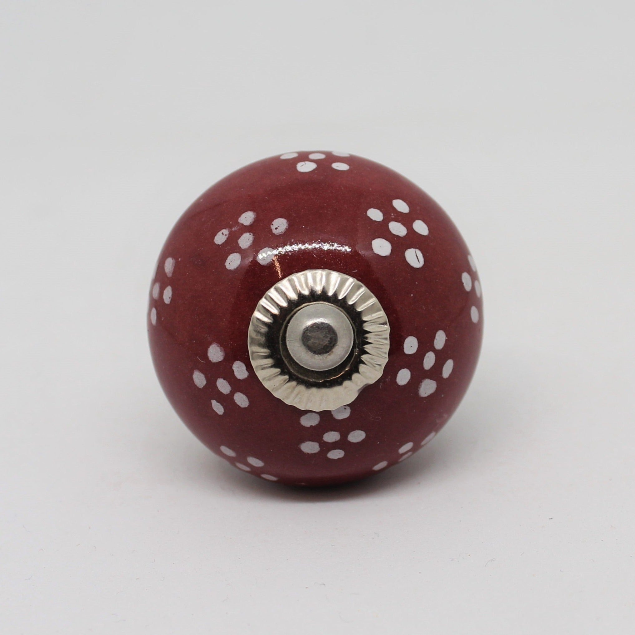 Burgundy Posy Knob