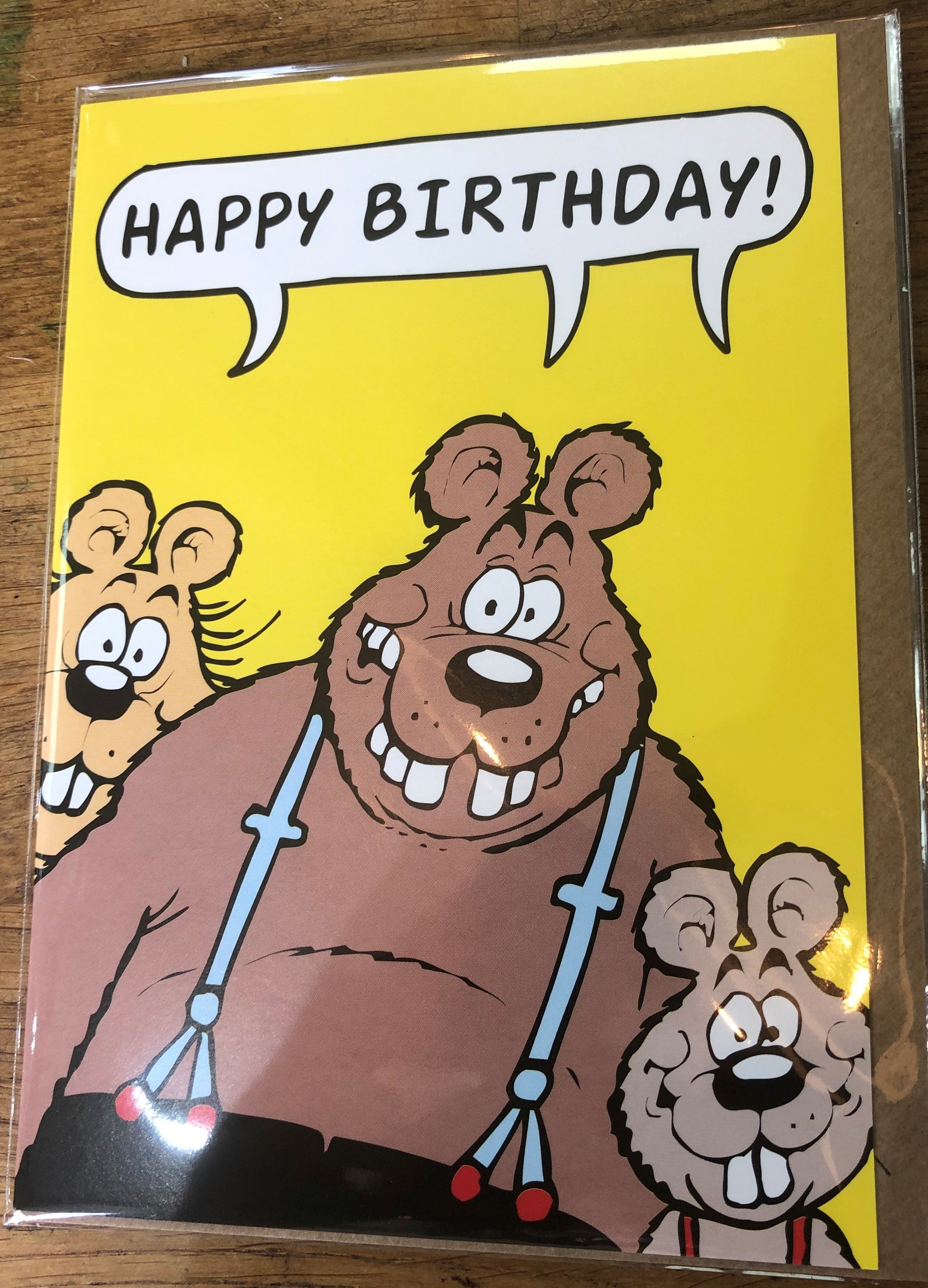 Beano Happy Birthday, 3 Bears Greetings Card