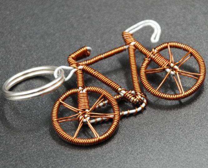 Recycled Bicycle Copper Keyring