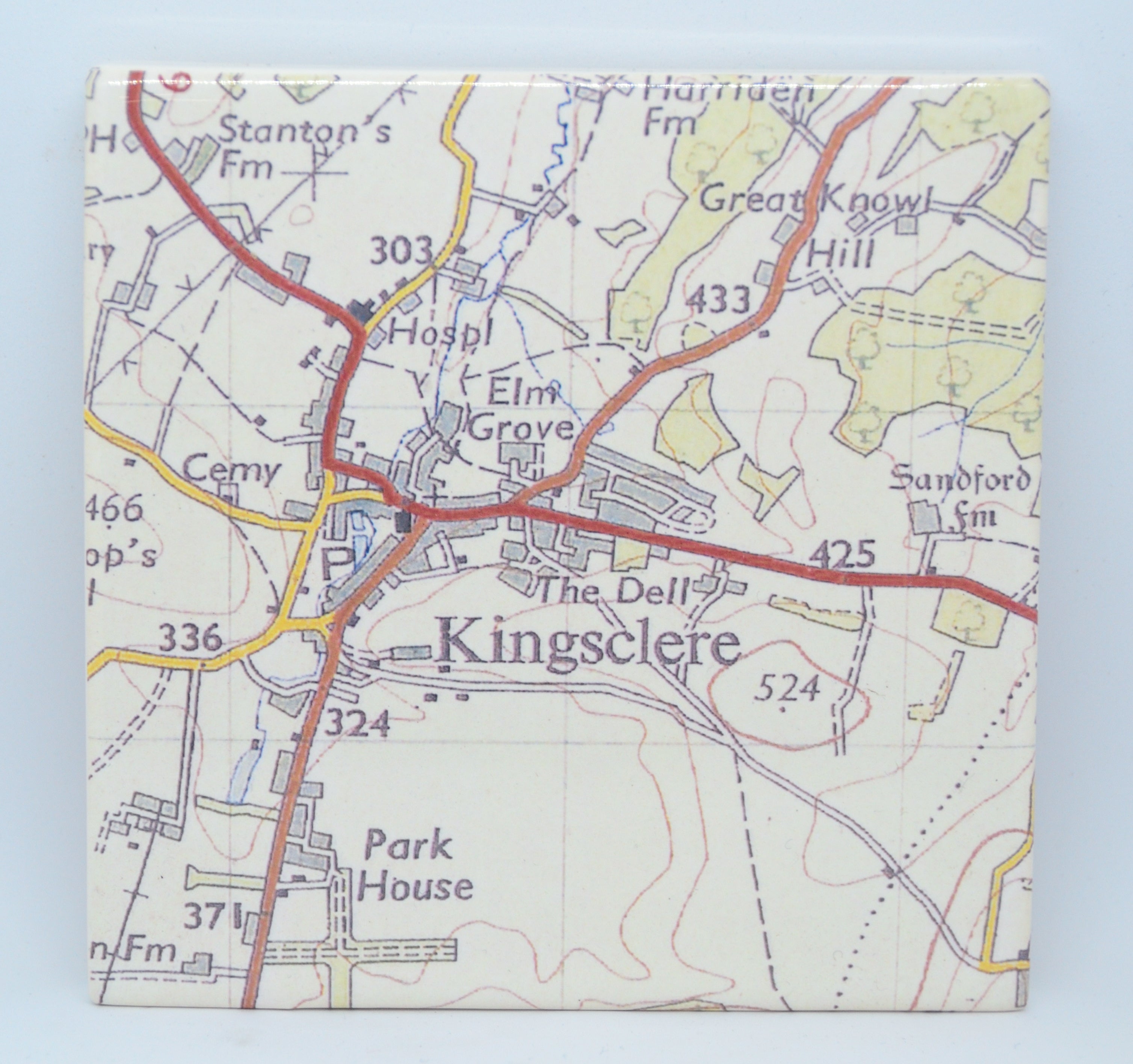 Vintage Map Ceramic Coaster