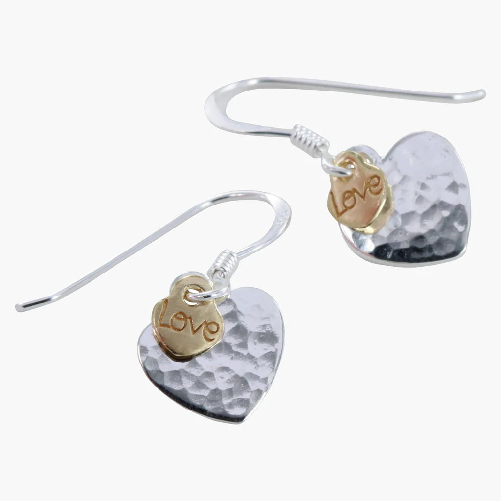 Love Heart Sterling Silver Earrings