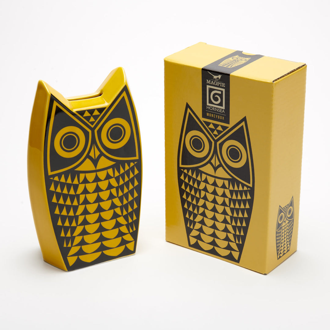 Owl Money Box - Yellow