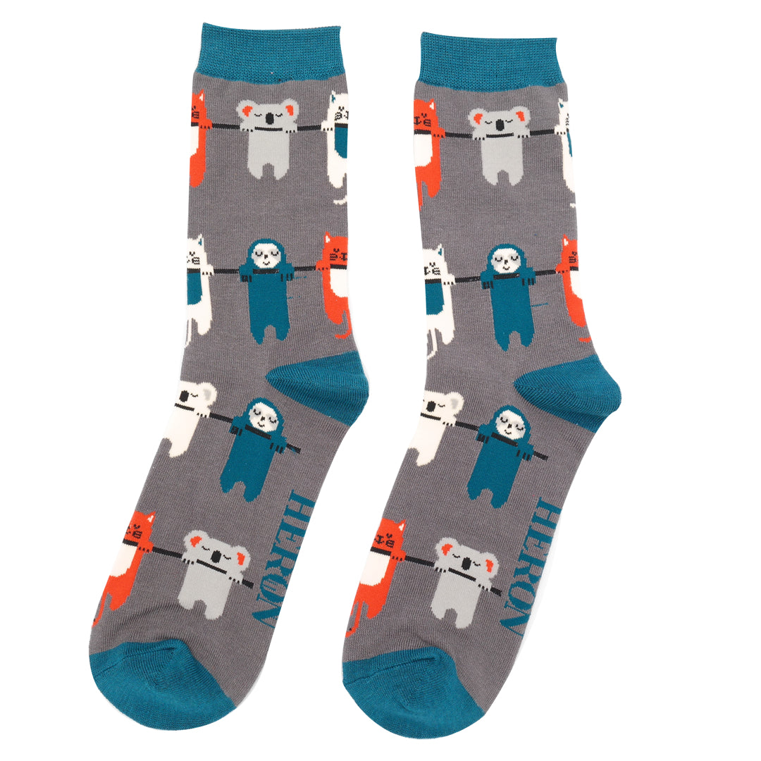 Men's Bamboo Socks - Hang in there