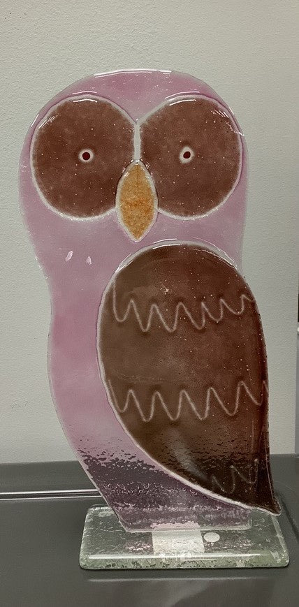 Fused Glass Owl Ornament