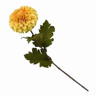 Dahlia Single Stem Faux Flower - Ochre