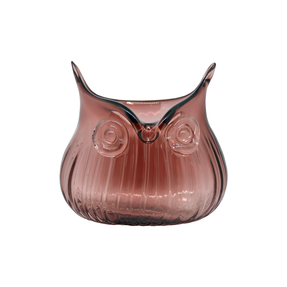 Medium Glass Owl Vase
