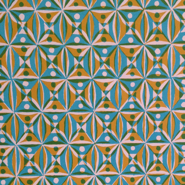 Kaleidoscope Yellow and Blue Gift Wrap