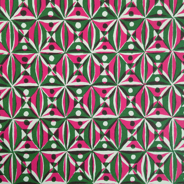 Kaleidoscope Green and Pink Gift Wrap