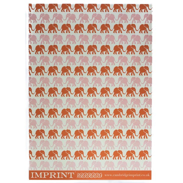 Pink and Orange Elephant Gift Wrap