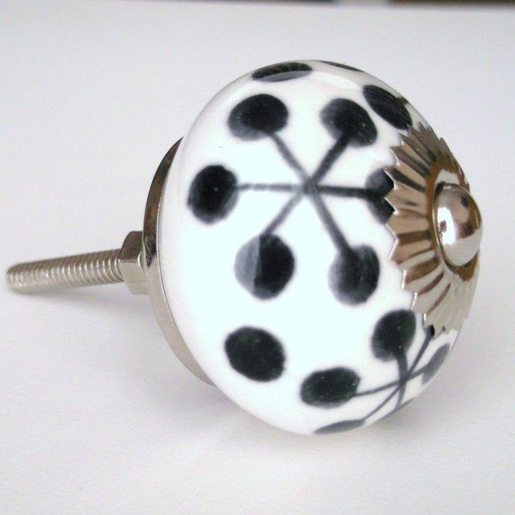 White and Black Pattern Knob