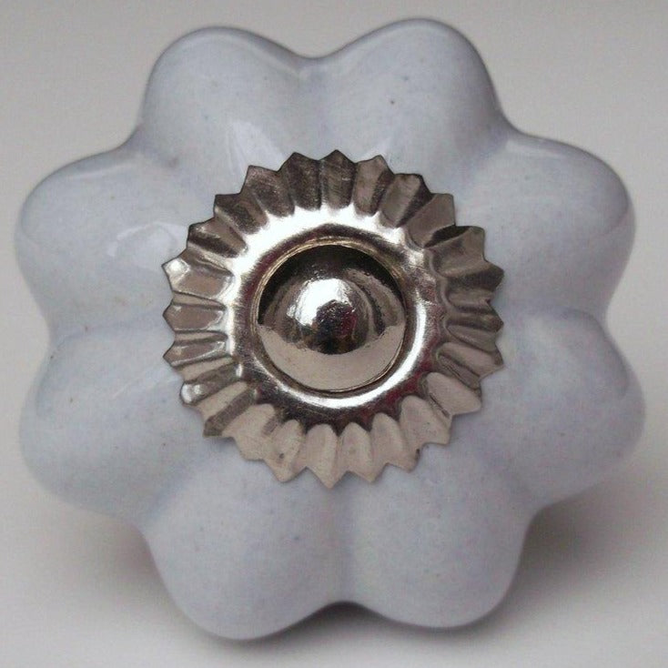 Pale Blue Flower Knob