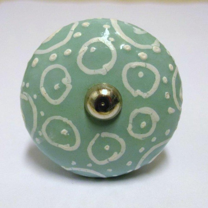 Candy Green Pattern Flat Knob