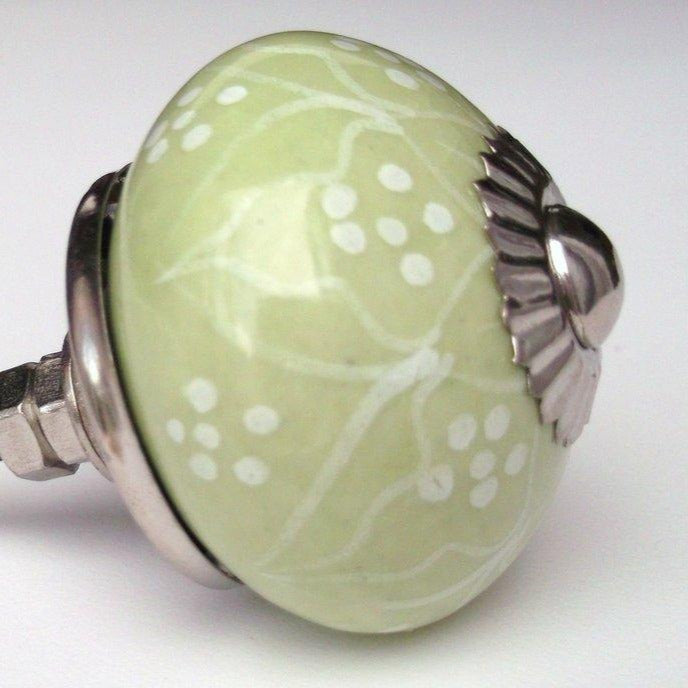 Lime Green Pattern Knob