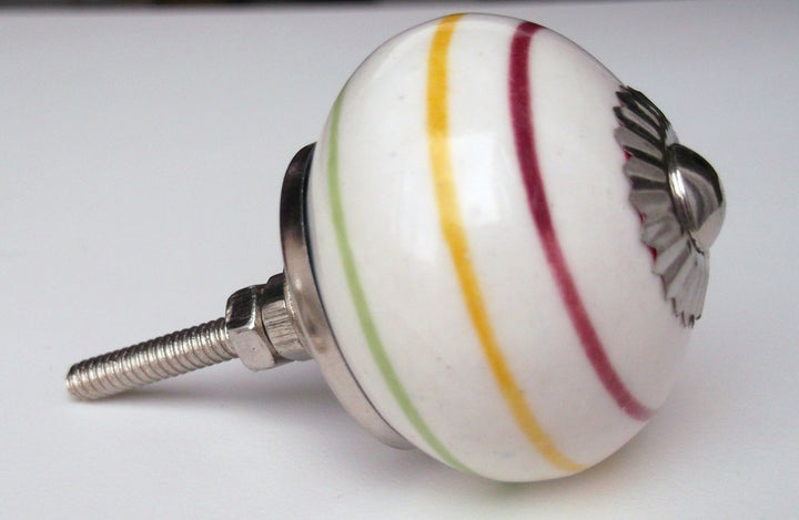 White Multi Spiral Knob