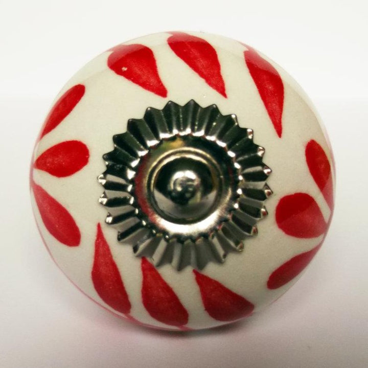 Bold Red Flower Knob