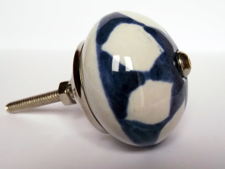 Blue and White Flower Knob