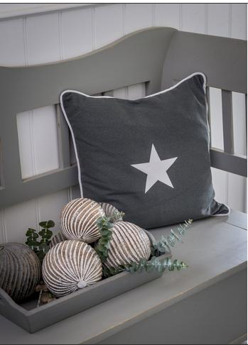 Dark Grey Star Cushion