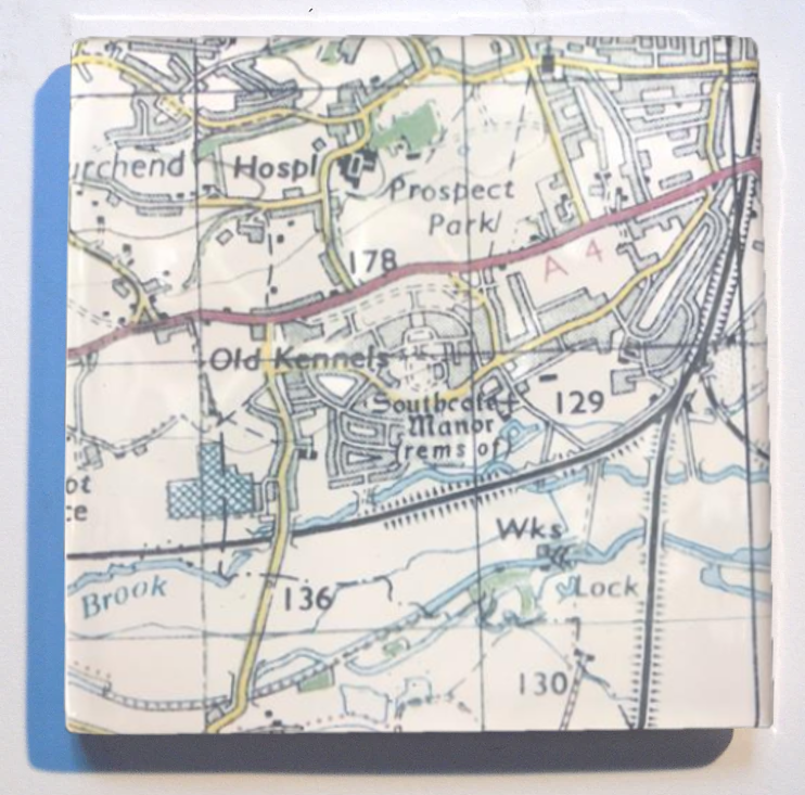 Vintage Map Ceramic Coaster