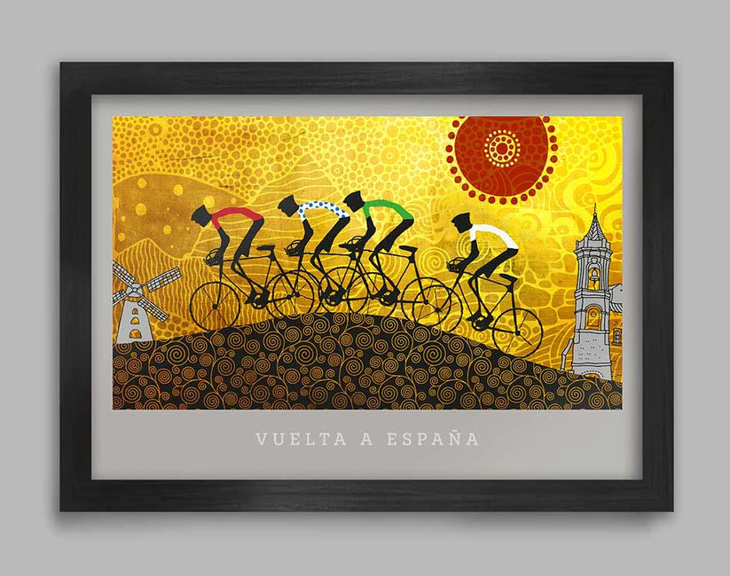 Vuelta a Espana, La Mancha - A3 Framed Print