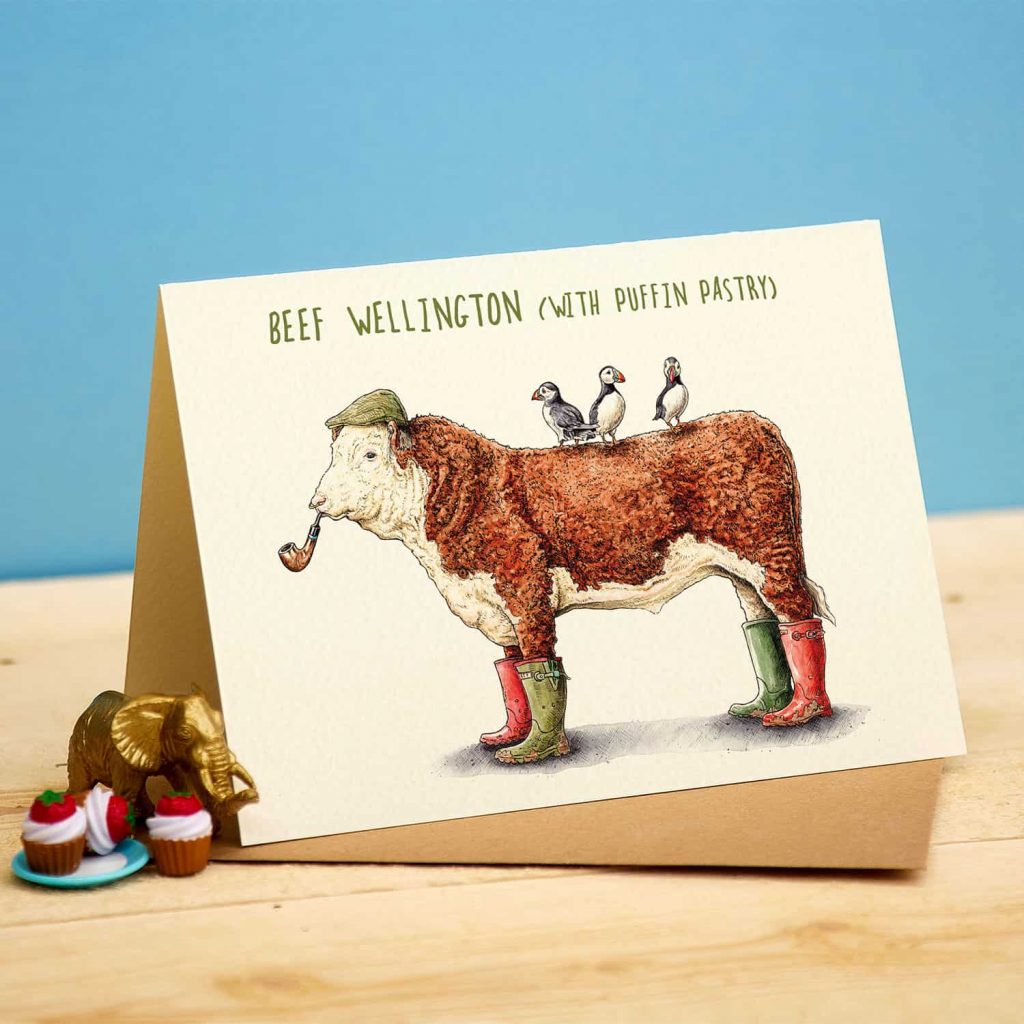 Beef Wellington Punny Greetings Card