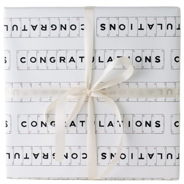 'Congratulations' Vintage Playing Cards Gift Wrap
