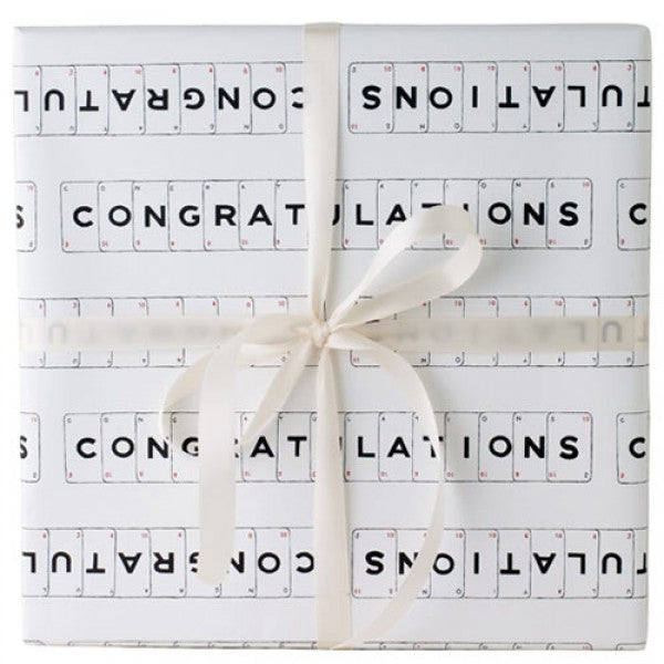 'Congratulations' Vintage Playing Cards Gift Wrap