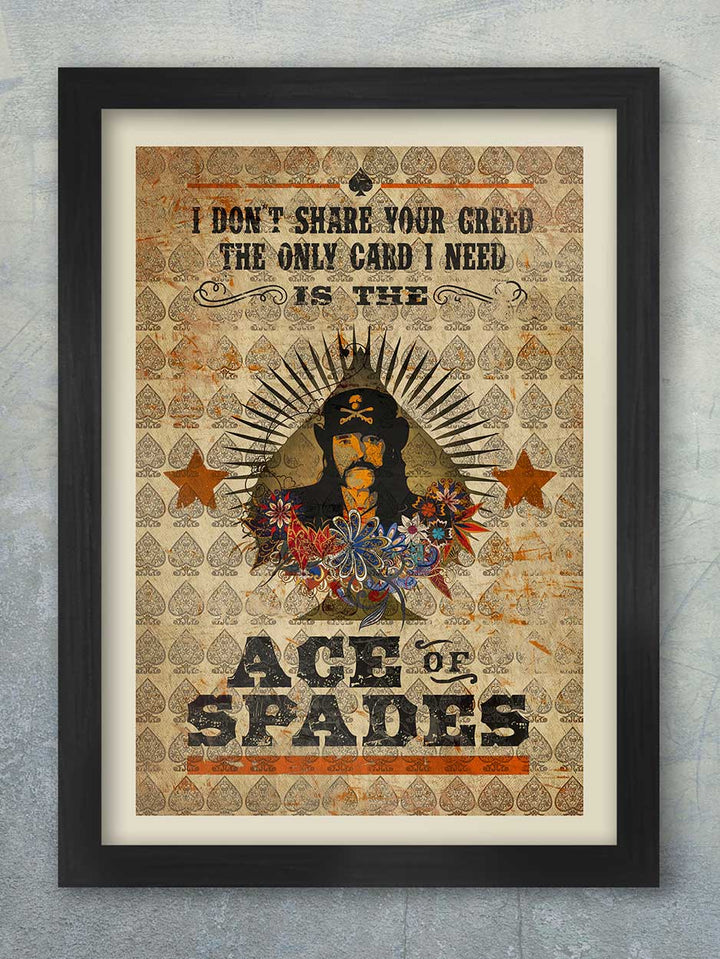 Ace of Spades - A3 Poster Print