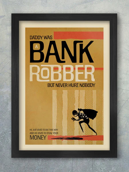 Bank Robber - A3 Framed Print