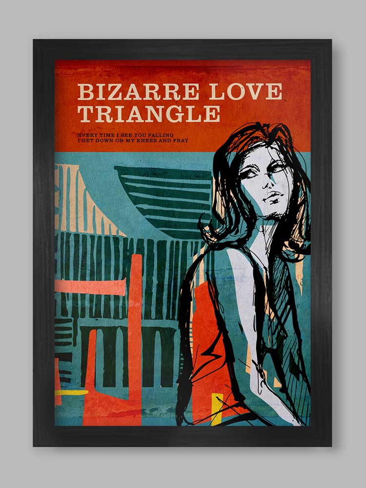 Bizarre Love Triangle - A3 Framed Print