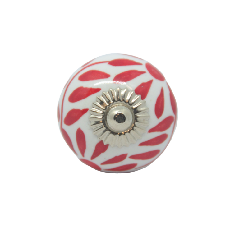 Bold Red Flower Knob