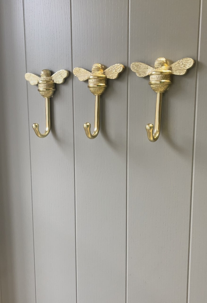 Brass Bee Coat Hook