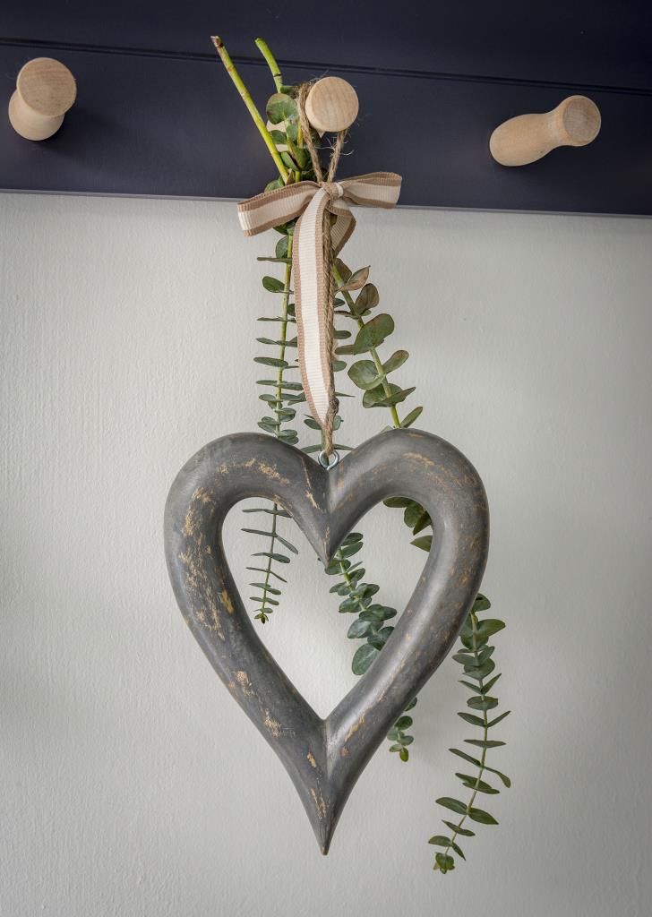 Chunky Wooden Hanging Hearts