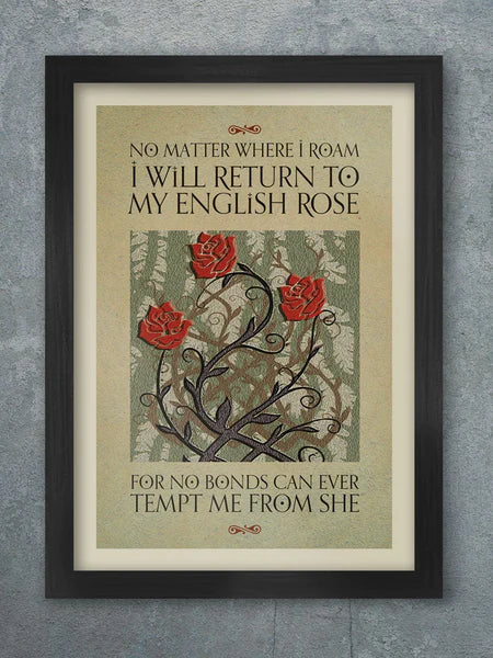 English Rose - A3 Framed Print