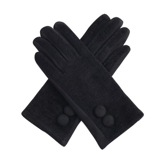 Winter Gloves - Corduroy Style / Black