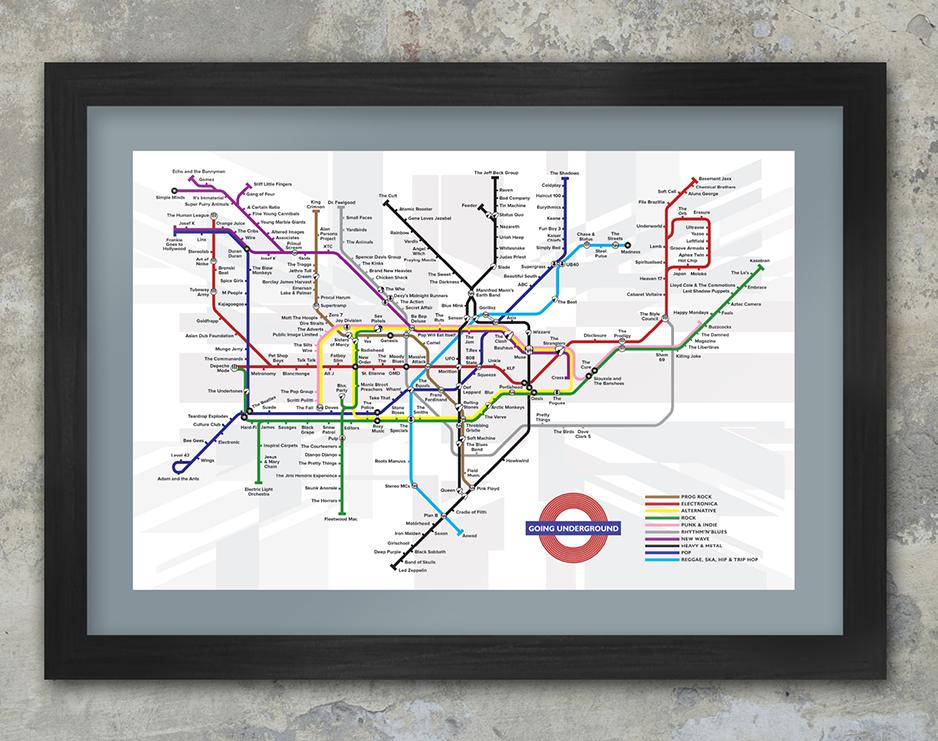 Going Underground Music - A2 Poster Print