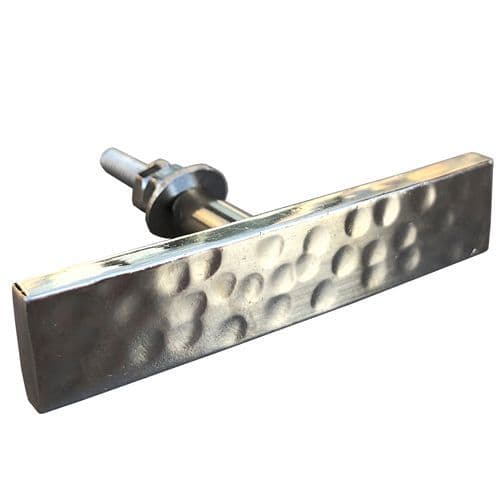 Silver Hammered Bar Drawer Pull