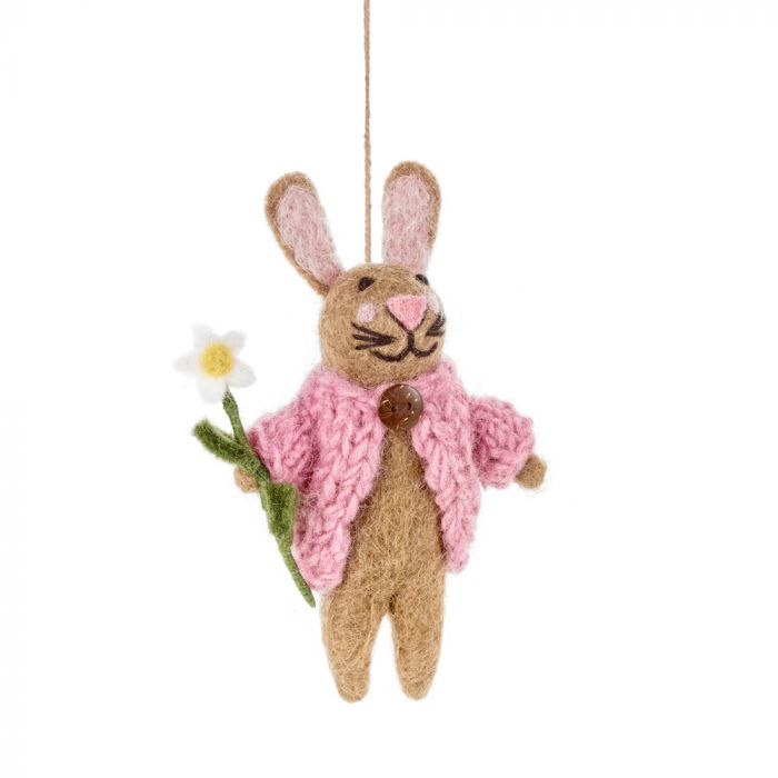 Blossom the Bunny Felt Hanging Decoration