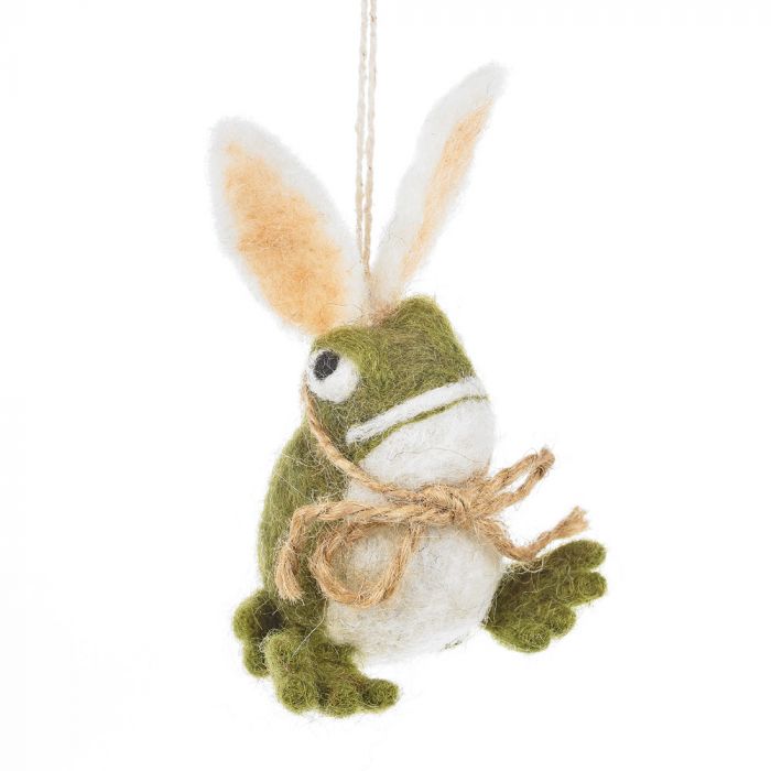 Bunny Ears Toad Felt Hanging Decoration