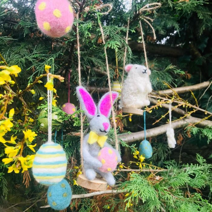 Edgar Easter Bunny Felt Hanging Decoration