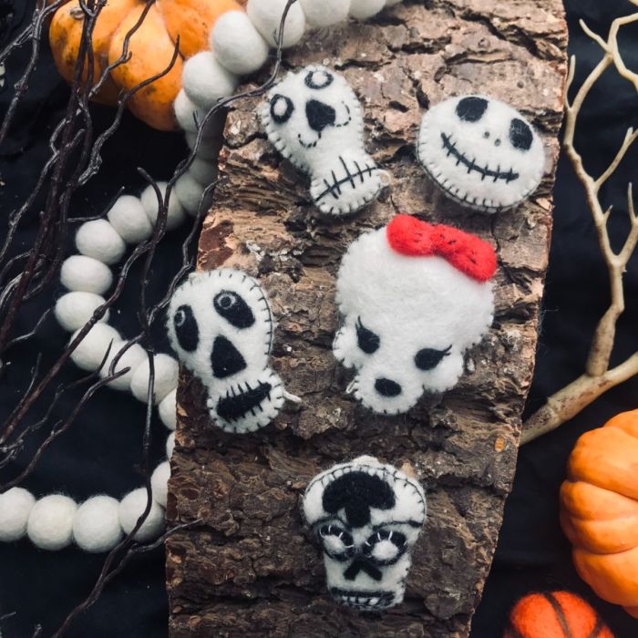 Skull Felt Hanging Decoration