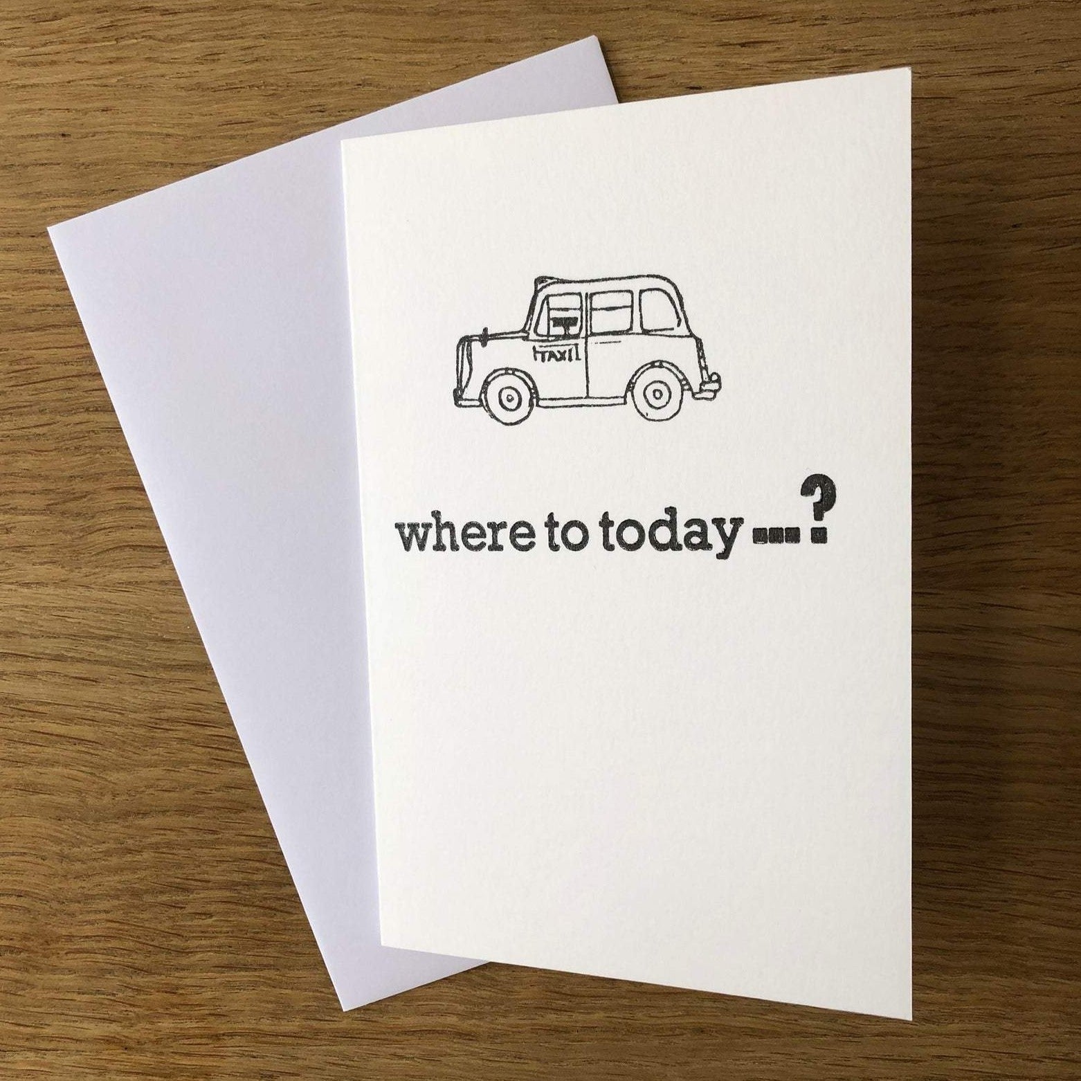 Where to Today...?' Handmade Card – No 96 Home and Gifts