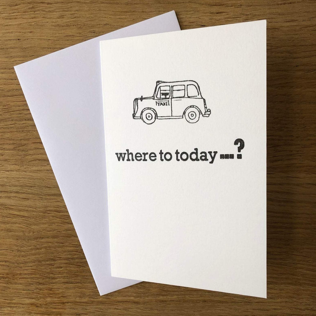 'Where to Today...?' Handmade Card