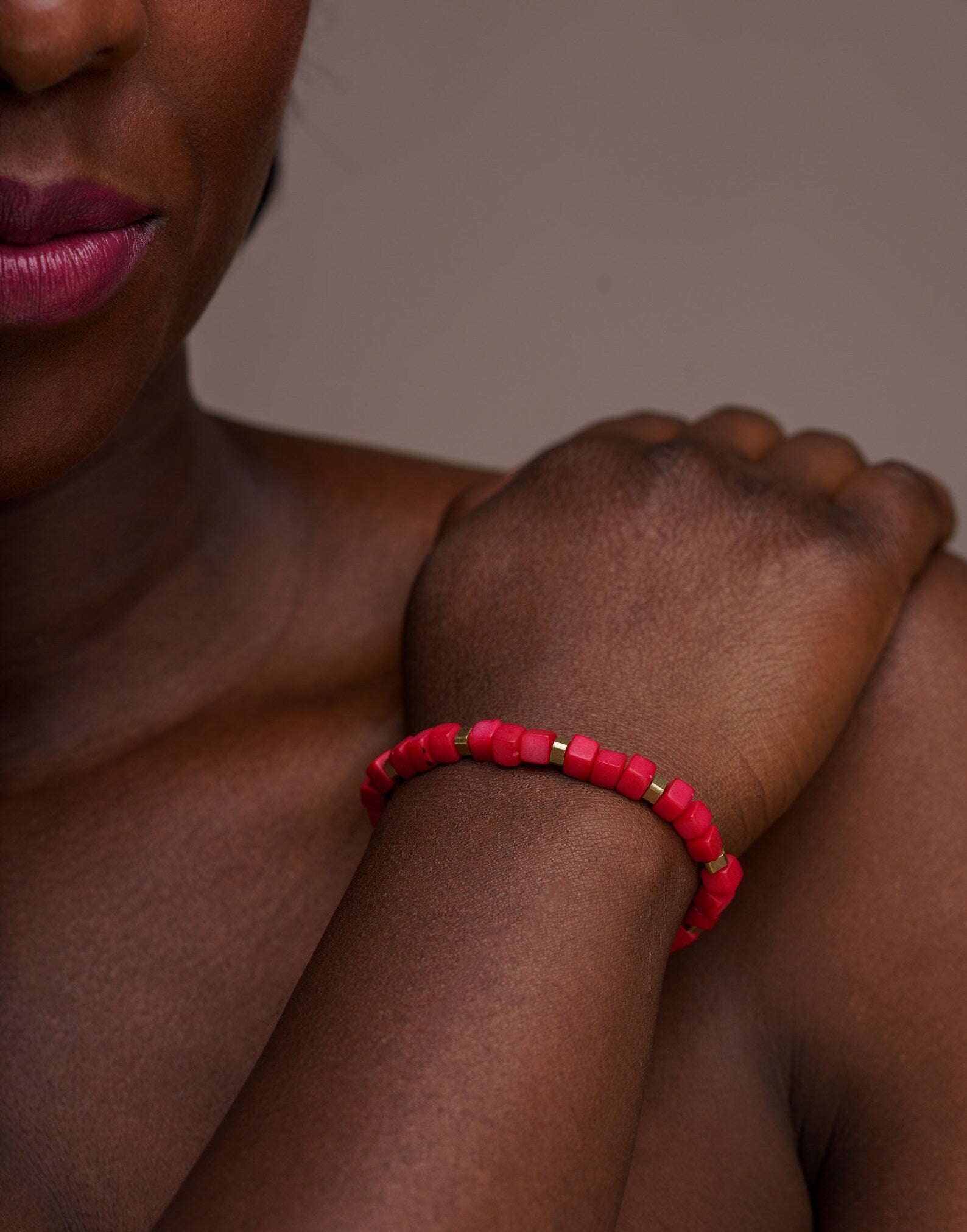 Friendship Tagua Bracelet - Red